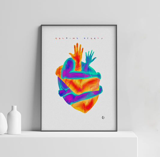 "Holding Hearts" Stampa